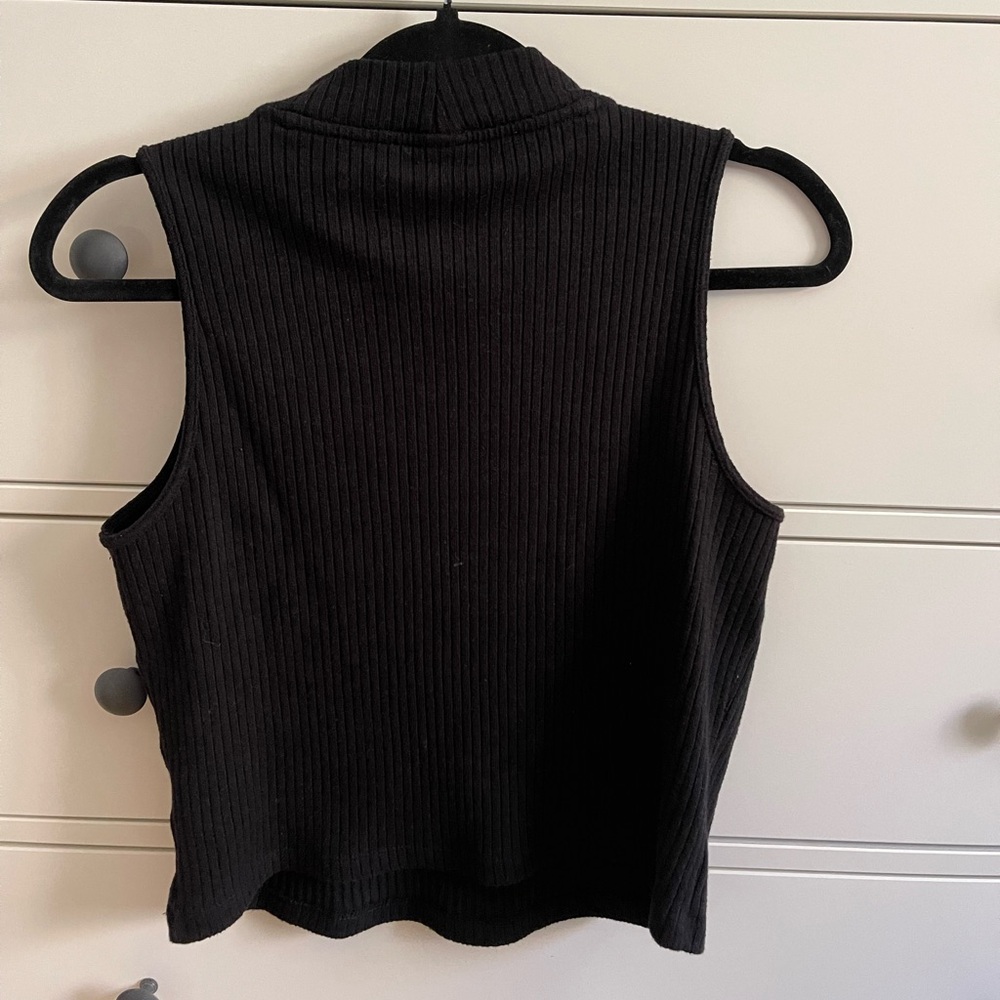 Mock-Neck Rib-Knit Top - Picture 2 of 5